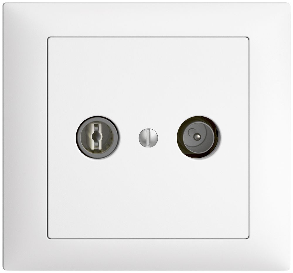 UP-TV-R-Dose EDIZIOdue 4dB weiss Breitbanddose 5…2000MHz, FKE