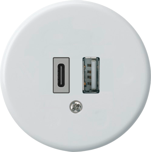 USB-Ladesteckdose basico 18W PD 1×Typ A 1×Typ C weiss