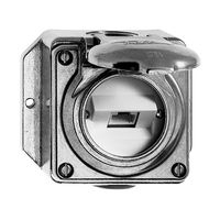 AP-Steckdose nass 1×RJ45/u 8P ITplus Al natur