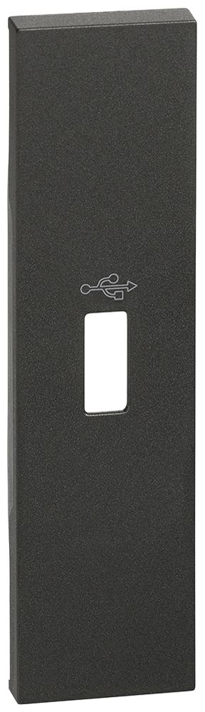 Abdeckung Living Now 1 Modul für USB-Steckdose Typ A schwarz