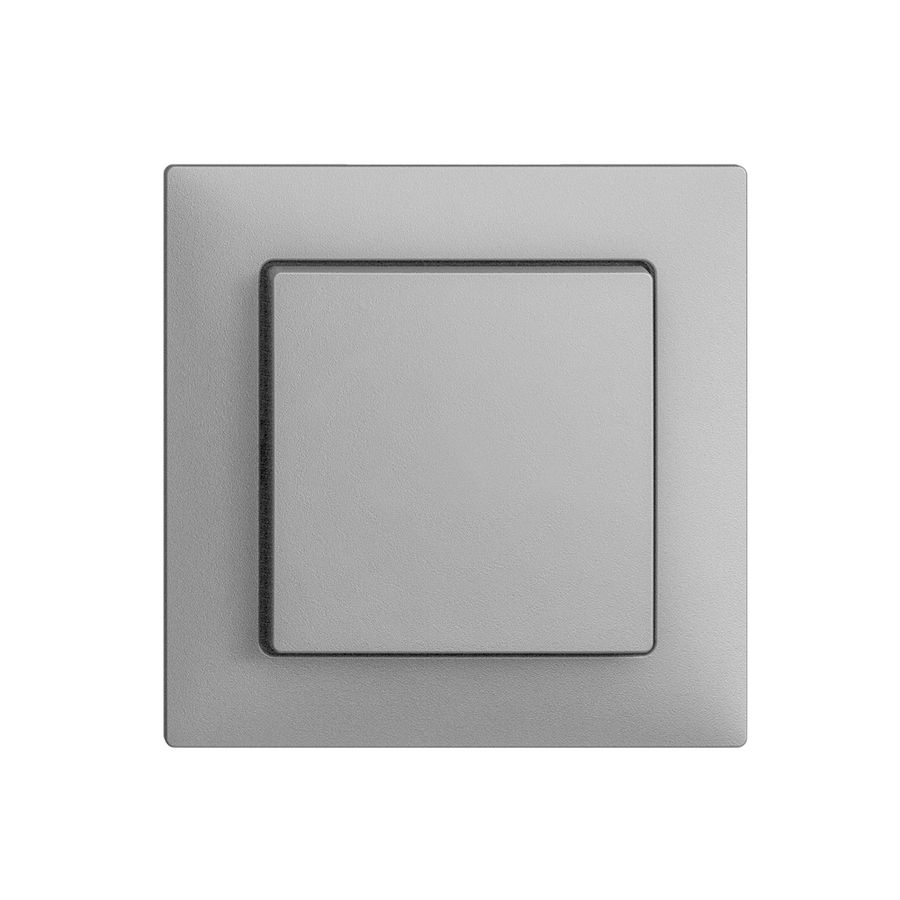 Frontset EDIZIOdue silver 60×60mm für Druckschalter