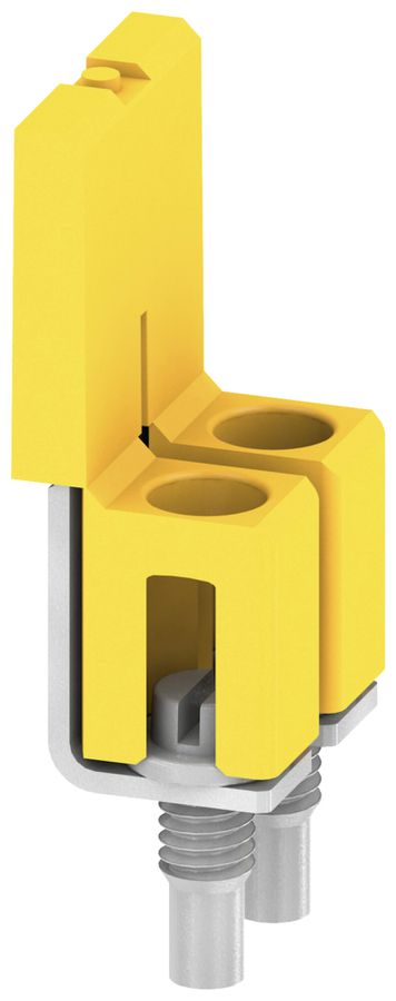 Querverbinder 2 Klemmen 32A 400V 5.1mm isoliert gelb