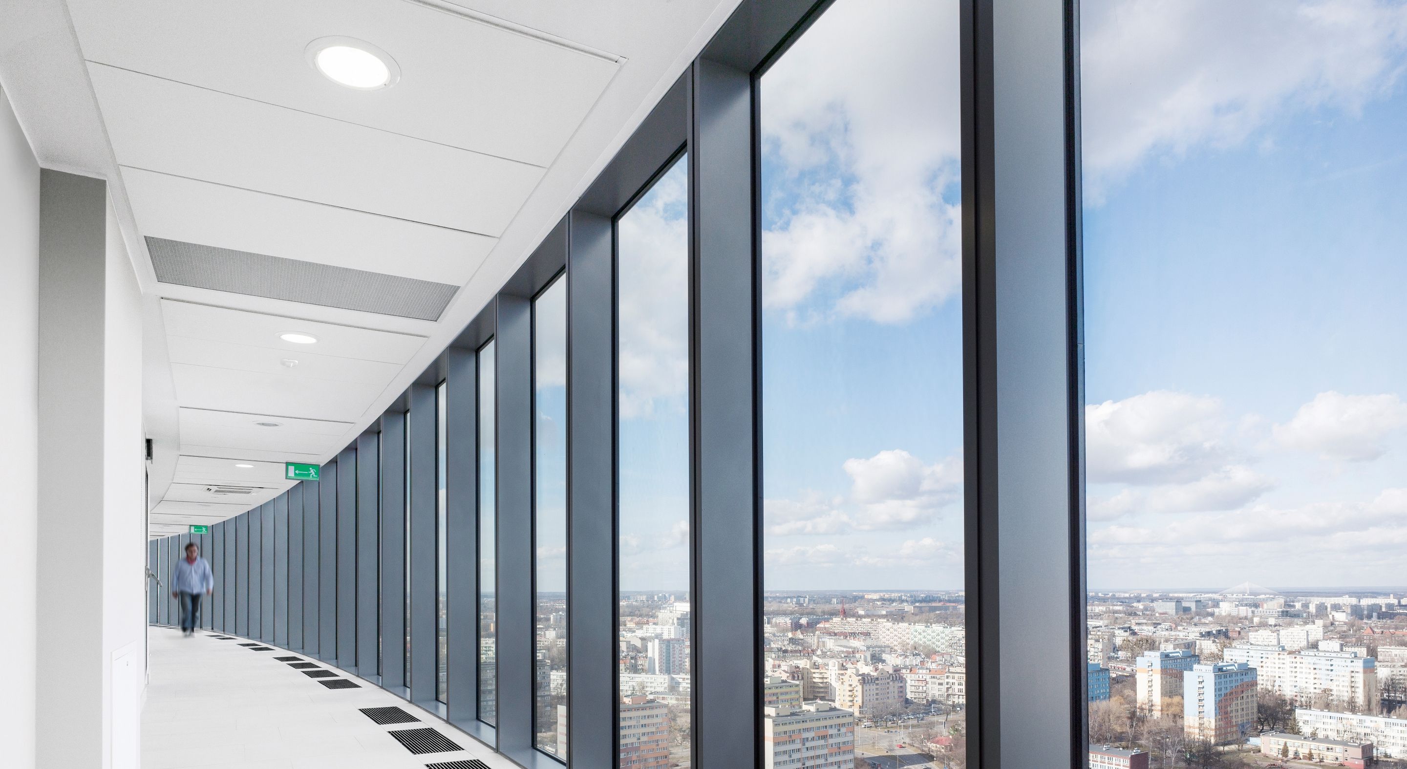 Détecteur de présence ENC Steinel TruePresence Hallway COM2, angulaire blanc