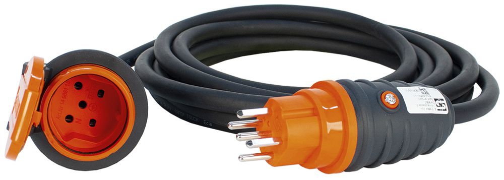 Cavo di prolunga Steffen GdV 5×1.5mm² 10m T15/T15 per l'industria nero