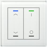 UP-Taster KNX RGBW MDT BE-GTL2TW.C1 2T/4B Temp.Glas weiss "Jalousie"-"I/O"
