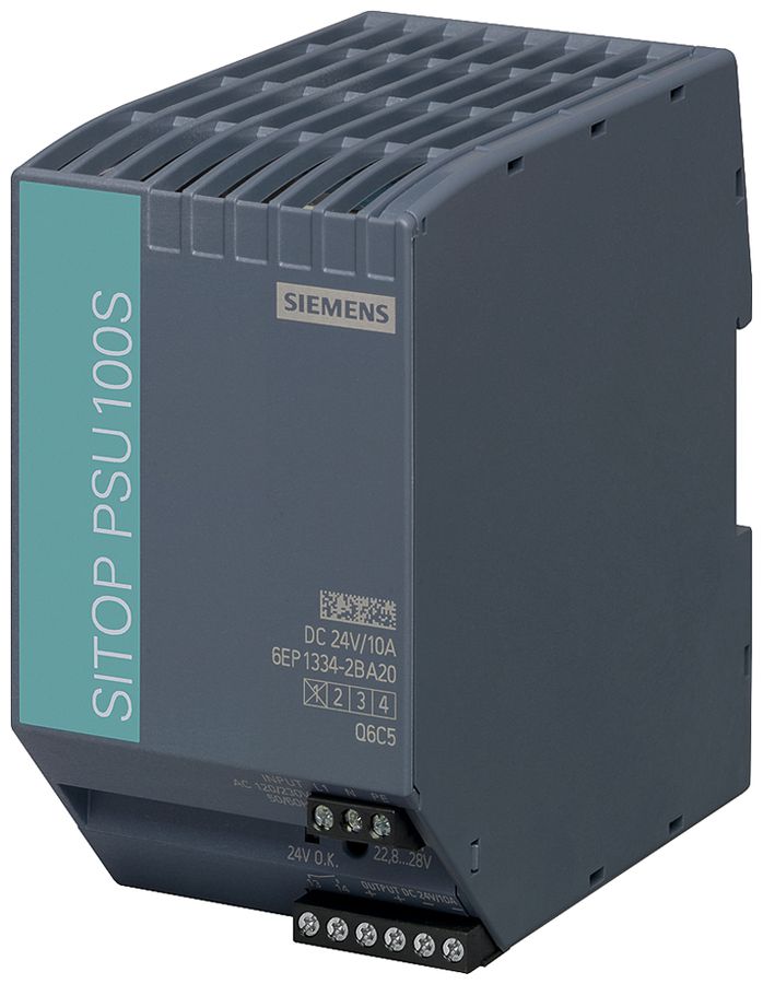 Stromversorgung Siemens SITOP PSU100S, IN:120/230VAC, OUT:24VDC/10A