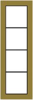 Telaio di cop.SIDUS 4×1/1×4 ottone