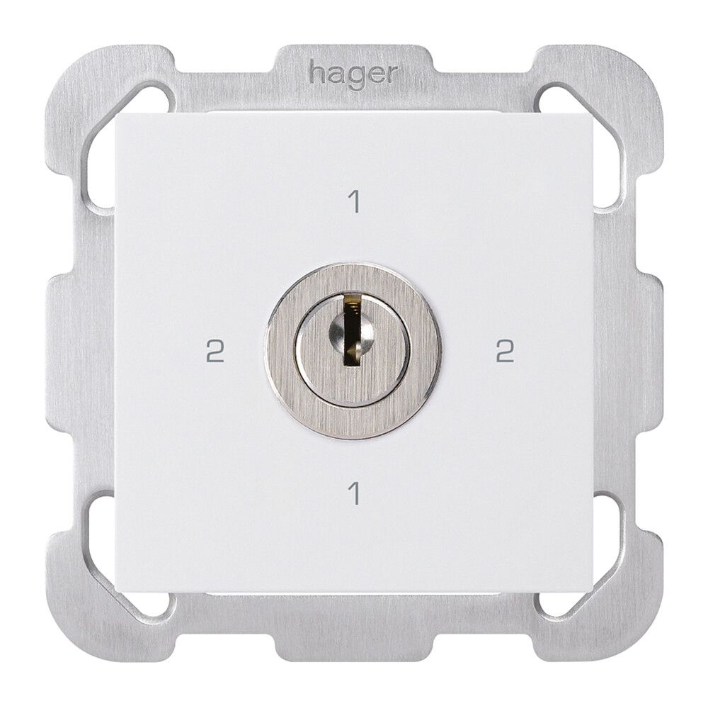 UP-Drehschalter kallysto 3/1L weiss mit Schloss Kaba 8