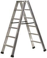 Doppelstufen-Leiter Plica Pikasso, 3 Stufen, Aluminium