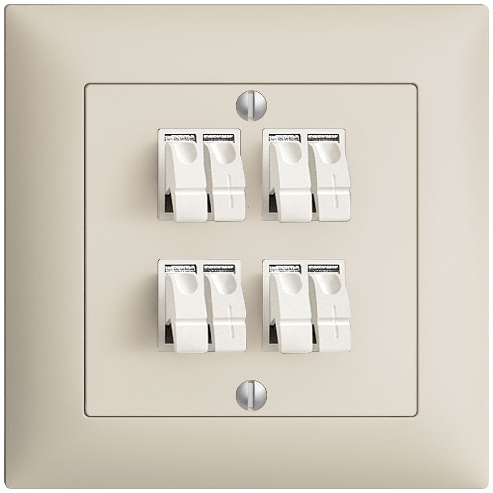 Prise ENC audio FMI 4×crema borne à étrier pour 4 haut-parl.