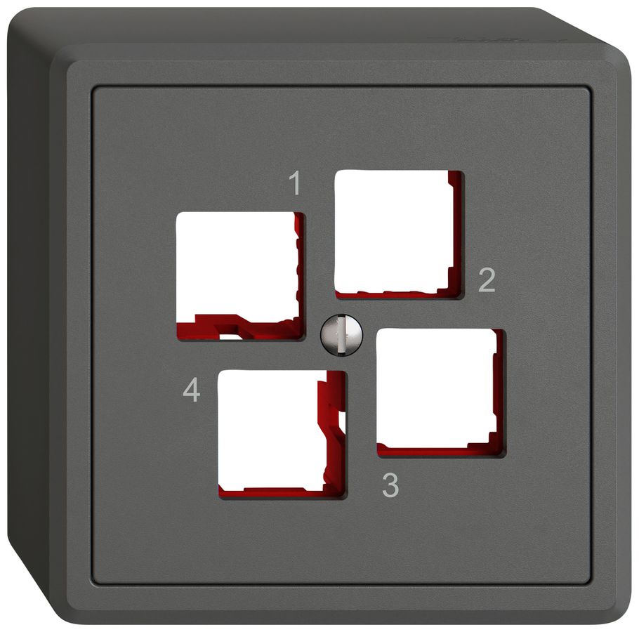 AP-Montageset EDIZIO.liv EASYNET S-One SNAPFIX® gerade 4×RJ45 dgu