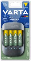 Caricabatterie VARTA Eco con 4× 56816 AA 2100mAh accu riciclato