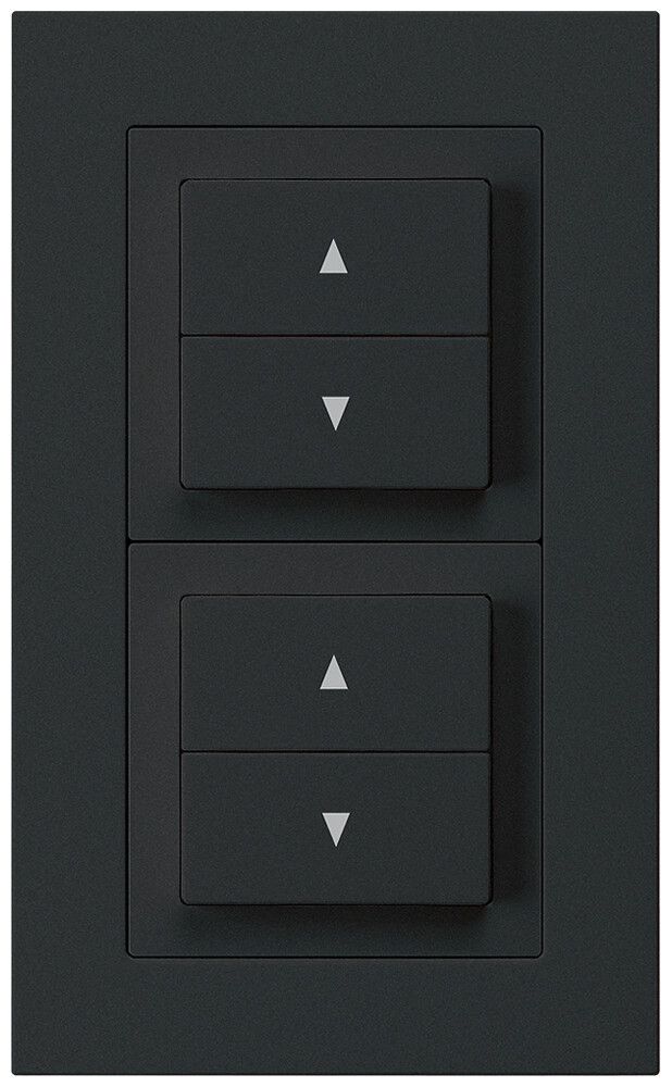 Combinaison ENC kallysto.pro grd.I-I verticale 2×interrupteur pour stores noir