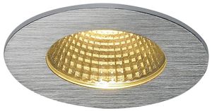 EB-LED-Downlight SLV PATTA-I, 12W 800lm 3000K rund IP65 Aluminium gebürstet