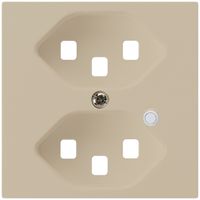 Piastra frontale per presa Hager kallysto 2×T23 illuminato H beige