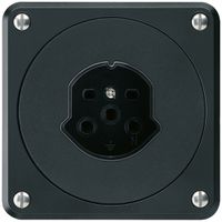 UP-Steckdose HA robusto Typ 15 mit Steckklemmen schwarz