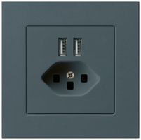 UP-Steckdose 2×USB & T23 kallysto.pro 2400mA anthrazit