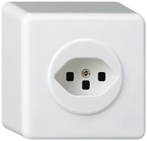 Presa AP basico tipo 23 bianco con morsetti innest.