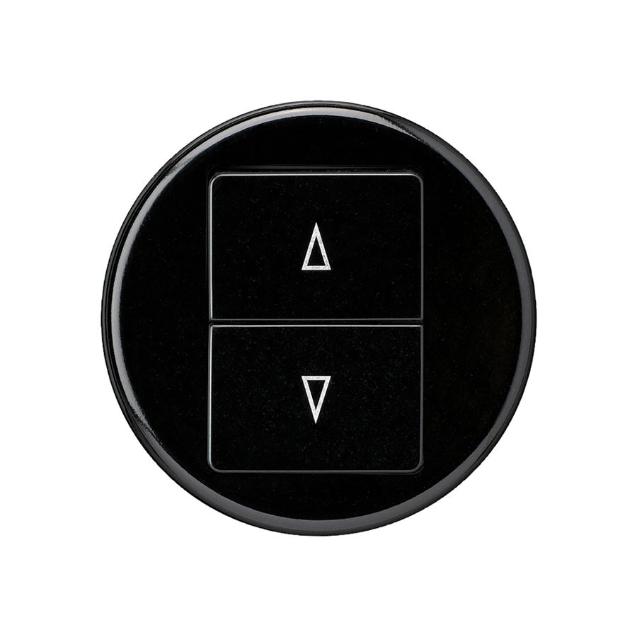 Frontset basico schwarz für Storenschalter/taster 2-fach