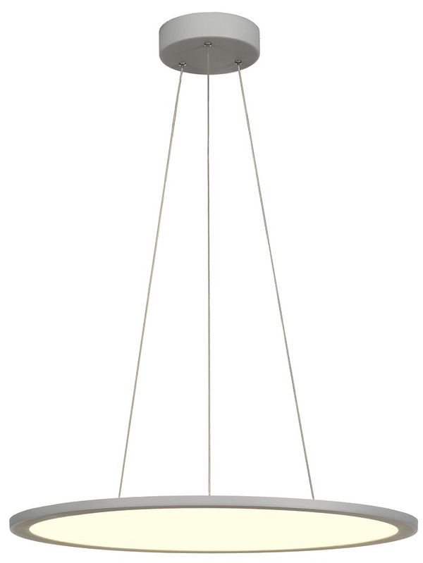 LED-Pendelleuchte SLV PANEL 60 ROUND DALI 43W 3350lm 4000K Ø600×32mm grau