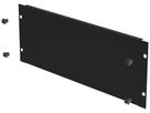 Blindplatte 19" Schnellverschluss 4HE Stahl schwarz