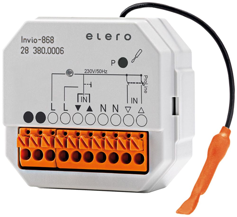 Interface pour poussoir INC elero ProLine Invio-868 RF 230VAC