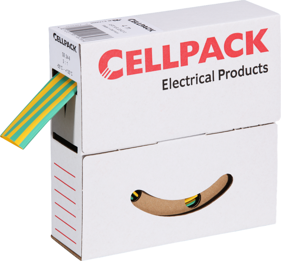 Schrumpfschlauch SB 18mm×7m grün/gelb