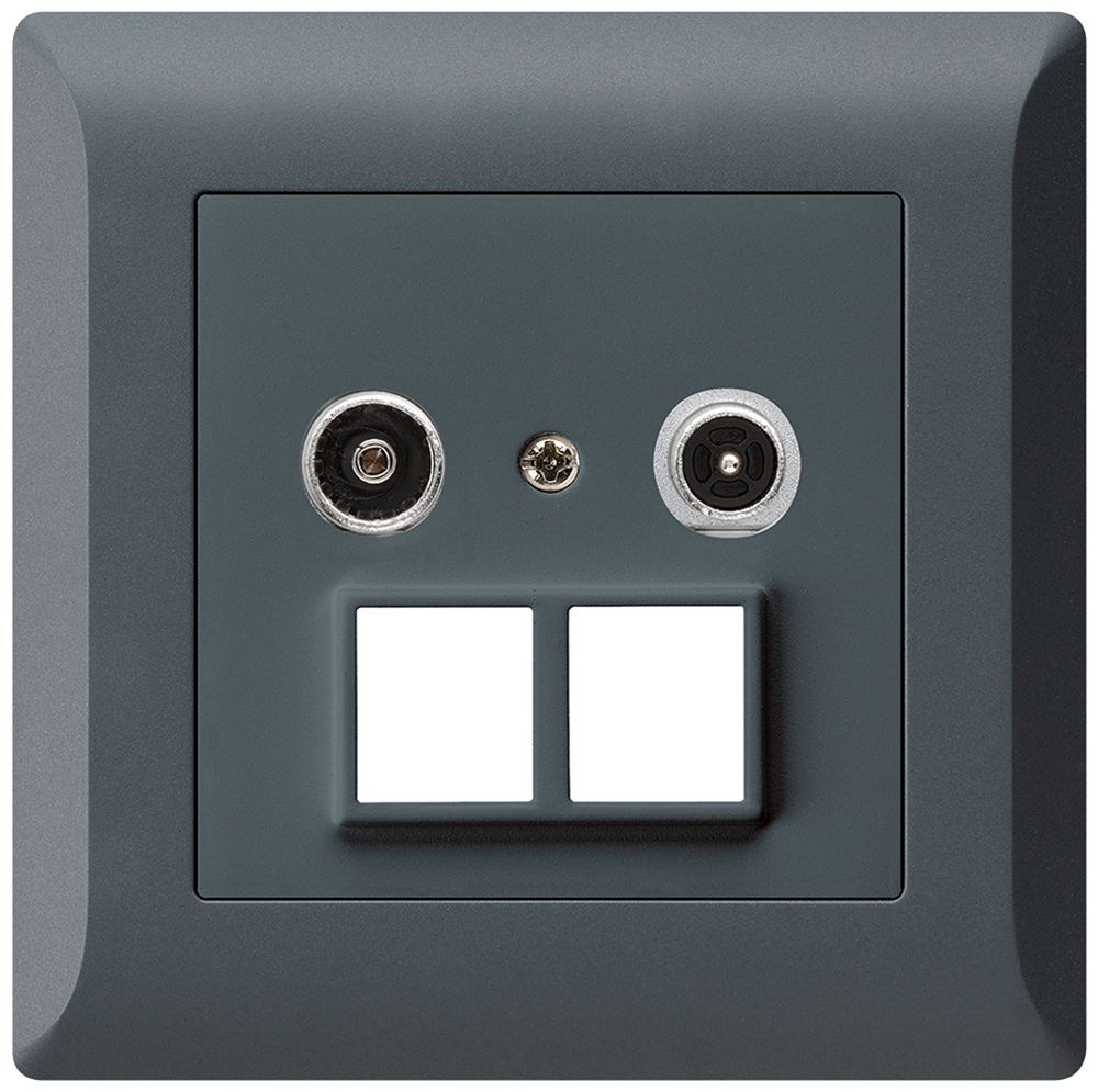 Prise multimédia ENC kallysto.line R/TV 4dB 2GHz anthracite