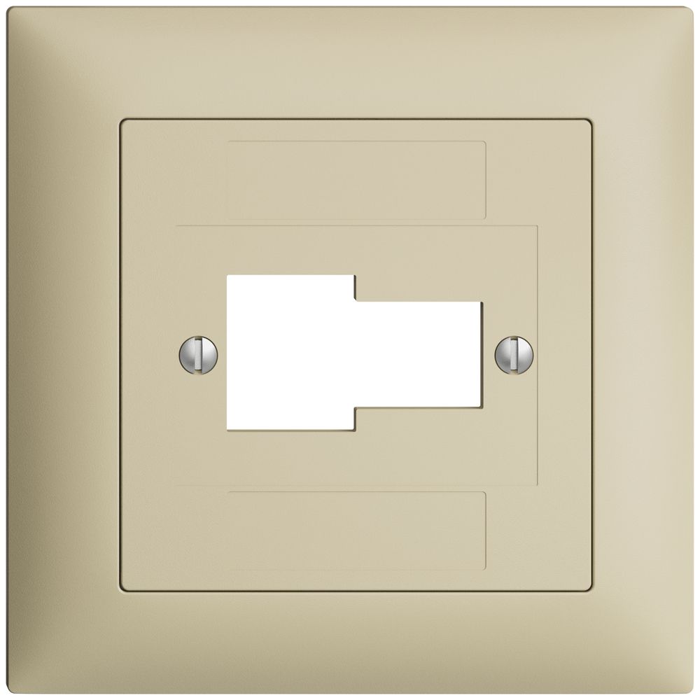 Frontset EDIZIOdue vanille 88×88mm 1×TT 1×RJ45