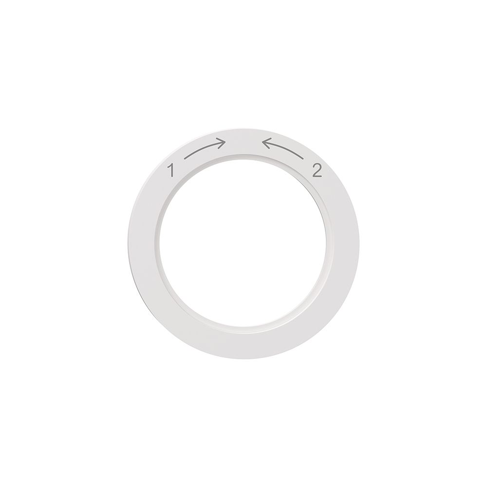 Kennscheibe NEVO, f.Drehschalter, 1-> <-2, weiss