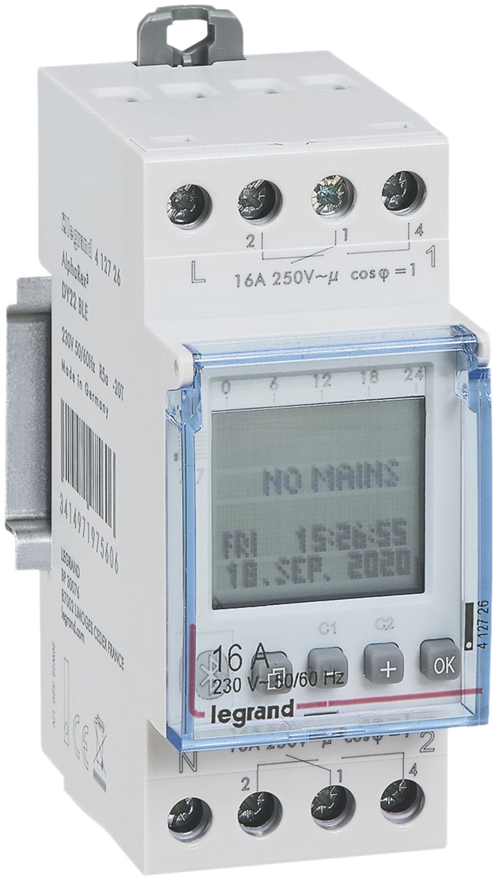 REG-Schaltuhr Legrand AlphaRex³ DY21, Jahres- und Wochenzeitschaltuhr, 1 Kanal