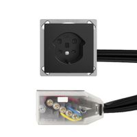 Presa INS EDIZIOdue T25 nero per cavo piatto Technofil