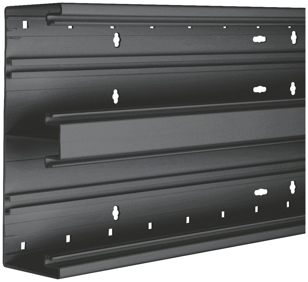 Canal d'allège Hager BR 65×210mm couvercles 2×80mm noir