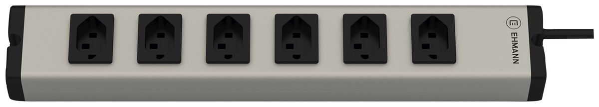 Prise multiple A. Steffen EHMANN 16A 6×T23 3m noir/aluminium