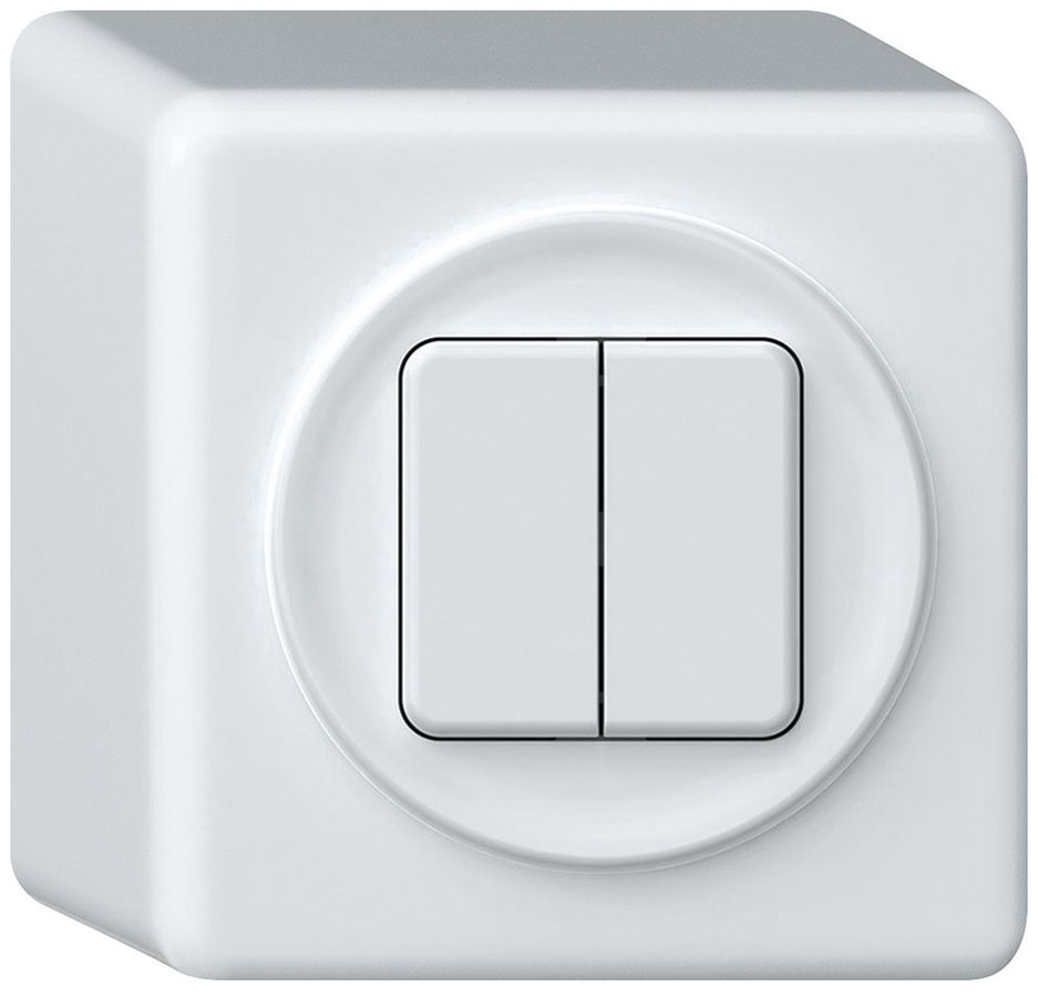 AP-Taster KNX origin 2×Tasten weiss