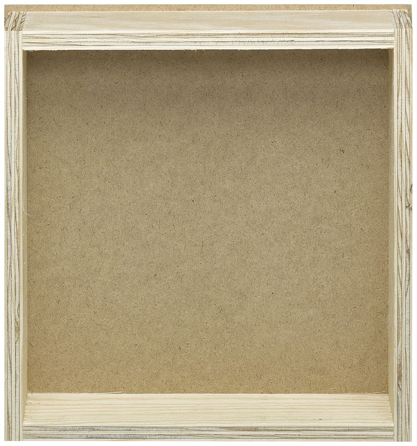 Scatola incastrata robusto 3×3 legno grezzo