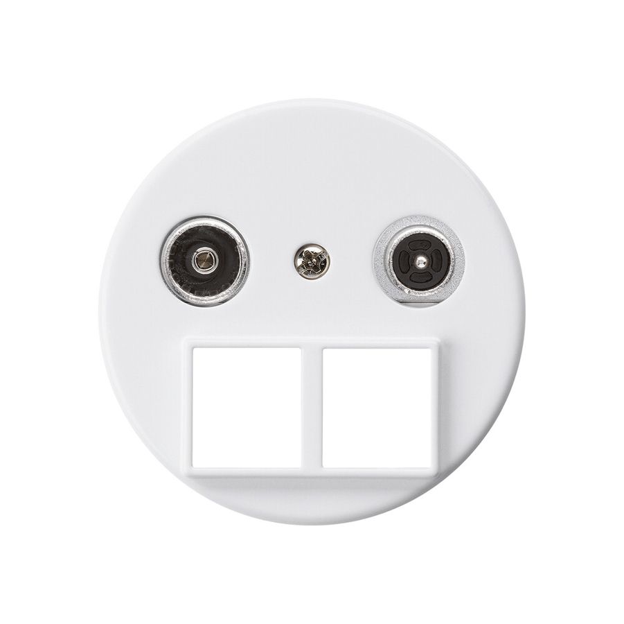 Prise multimédia basico TV-R montage A 14dB 2GHz blanc