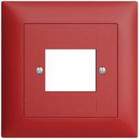 Frontset EDIZIOdue berry 88×88mm 4×RJ45