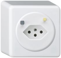 AP-Steckdose basico T13 FI 30mA weiss