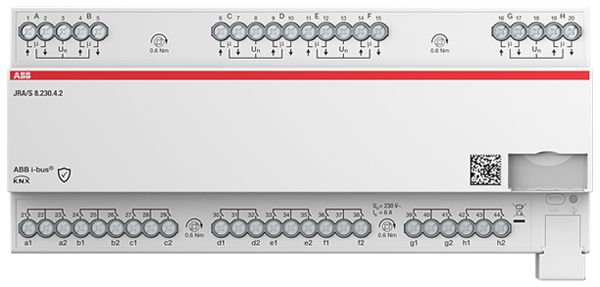 Attuatore per persiana AMD ABB JRA/S8.230.4.2 8-volte 6A/230VAC misura.tde ingr.
