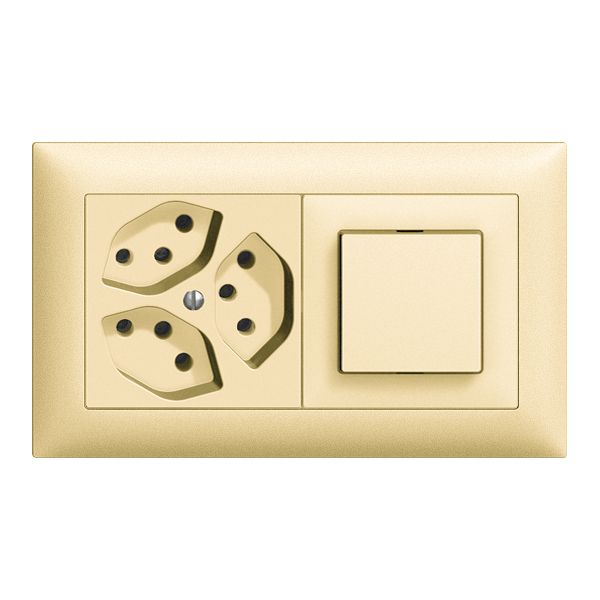 UP-Kombination EDIZIOdue 3×T13+3/1P vanille, horizontal