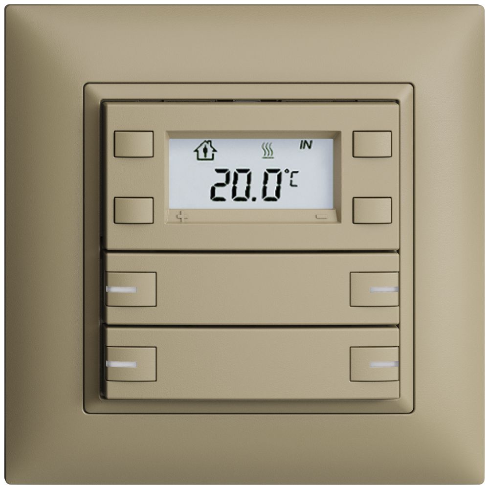 Poussoir RTH ENC KNX 4× EDIZIOdue FMI sand, avec LED RGB