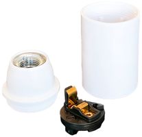 Lampenfassung Elektrogros E14 Thermoplast glatt weiss