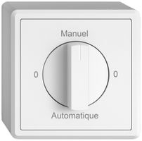 AP-Drehschalter EDIZIO.liv SNAPFIX® Drehgriff 2/1L 0-Manuel-0-Automatique ws