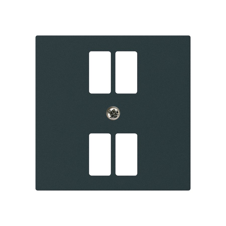Frontplatte kallysto f.Steckdose 4×USB schwarz