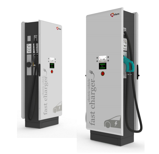 Borne de recharge CC et CA QC20 CC 25kW, CA 22kVA, CCS, CHAdeMO, Type 2