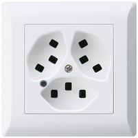 Presa INC Hager kallysto.line 3×T23 illuminato C bianco ultra