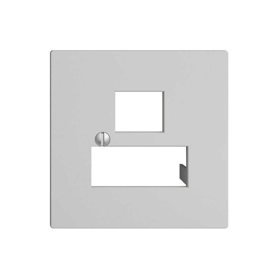 Frontplatte 3×RJ45 EDIZIOdue hellgrau R&M swissline