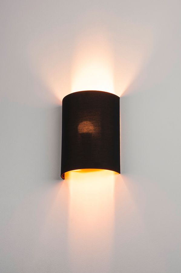 Paralume SLV FENDA Ø230×305mm, semitondo, nero/rame