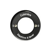 Frontset 0-Cuisinière-0-Machin à laver für Schlüsselsch. schwarz